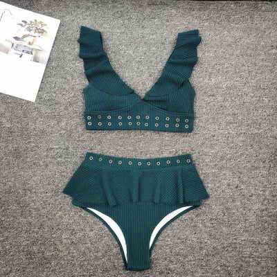 Ladies Beach Bikini-green-6