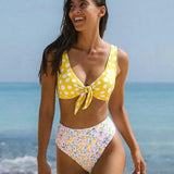 Ladies Bikini Chest Beans Polka Dot Print-2