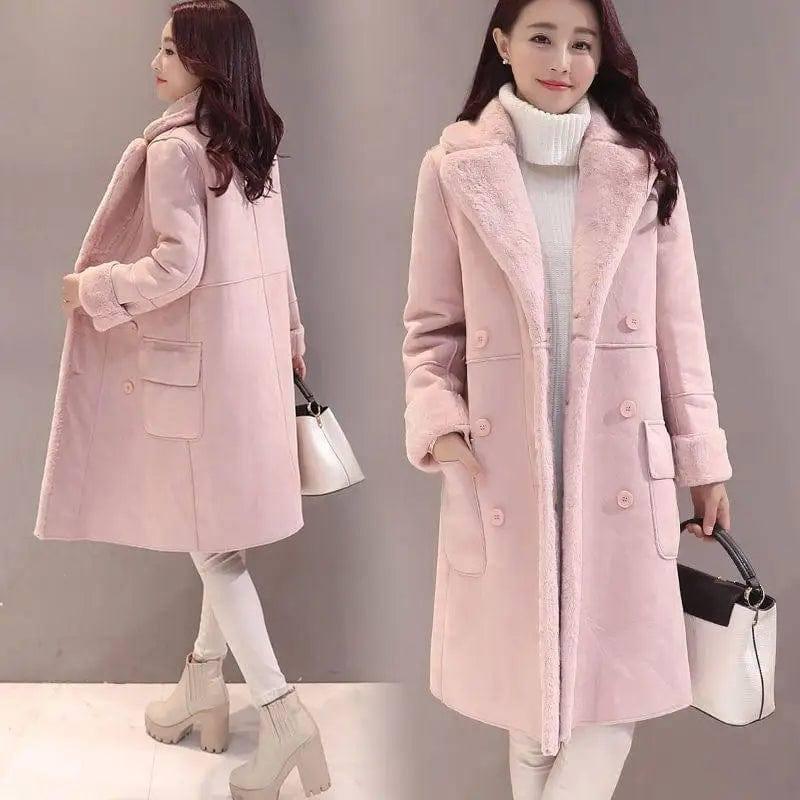 Lamb wool coat women-4