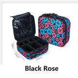 Large-capacity Multifunctional Portable Cosmetic Bag-BlackRose-4