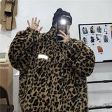 Loose Leopard Print Double-sided Trendy Reflective Jacket-5