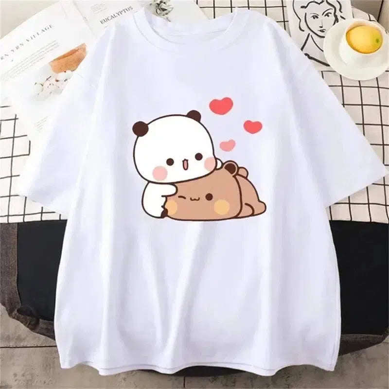 Love Bear Korean Tee-L235-2 WHITE-1