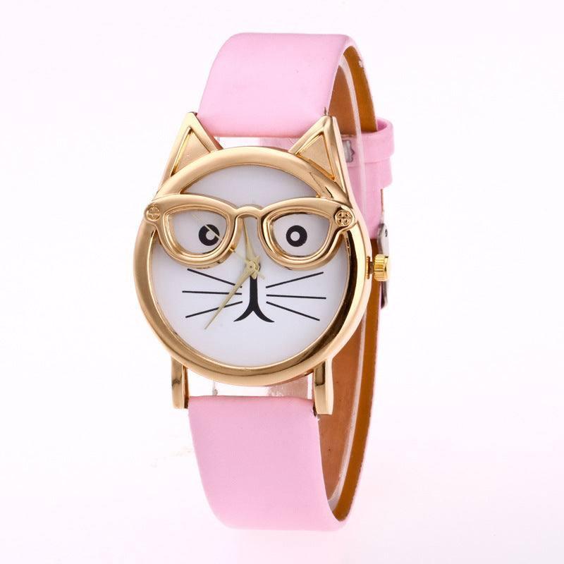 Lovely Cartoon Children Watch-Pink-9