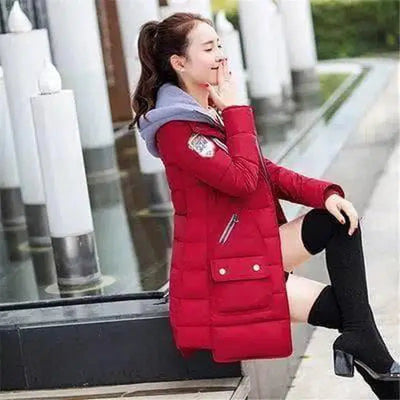 autumn and winter new Korean version of the wild cotton coat-1