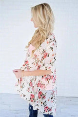 LOVEMI - Lovemi - Chiffon Printed Cardigan Sunscreen Long Kimono