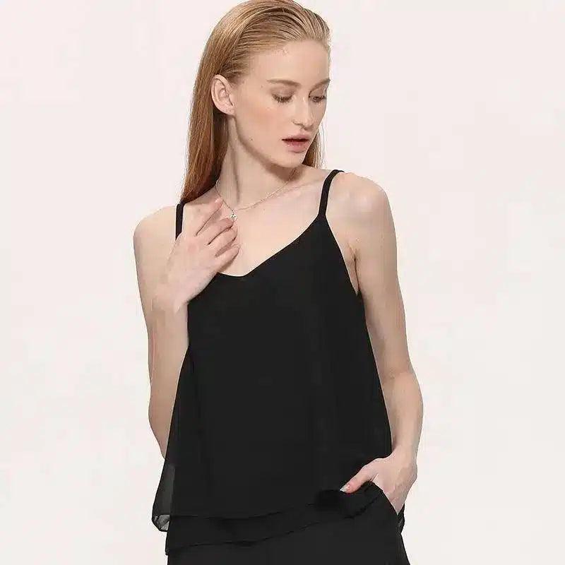 LOVEMI - Lovemi - Chiffon shirt sleeveless camisole