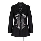 LOVEMI - Lovemi - Cross tie suit jacket