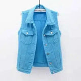 LOVEMI - Lovemi - Denim Vest Women Short Spring And Summer Slim