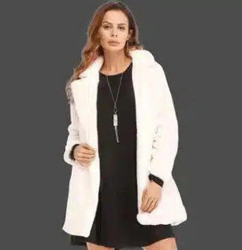 Chic Plus Size Faux Fur Coat for All Occasions-Ben Bai-7