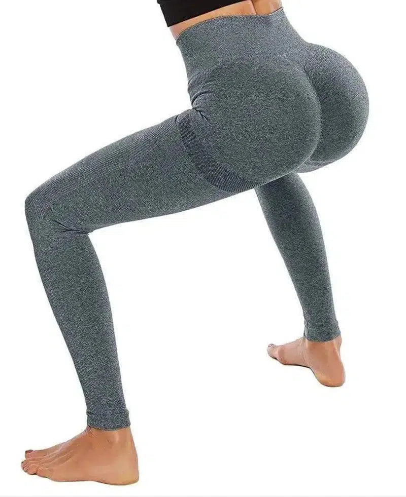 Fitness Pants Buttocks Female Leggings-Dark Grey-3