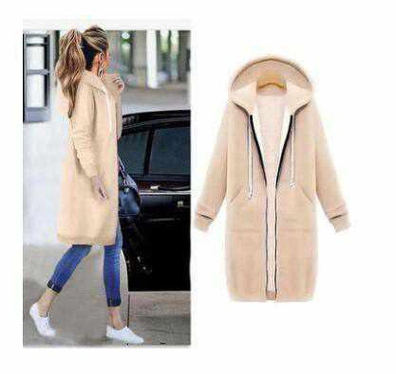 LOVEMI - Lovemi - Hooded long-sleeved winter sweater women's jacket