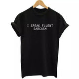 Slogan Tee with Humorous Phrase-Black-3