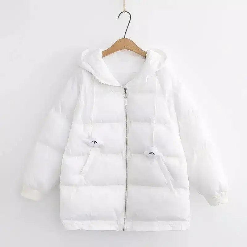 LOVEMI - Lovemi - Loose Hooded Cotton Jacket Student Cotton Jacket