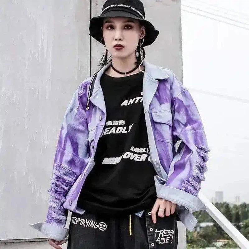 LOVEMI - Lovemi - Loose Korean denim jacket