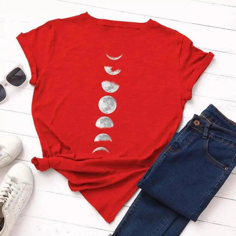 LOVEMI - Lovemi - Loose Round Neck and Short Sleeve T-shirt Blouse