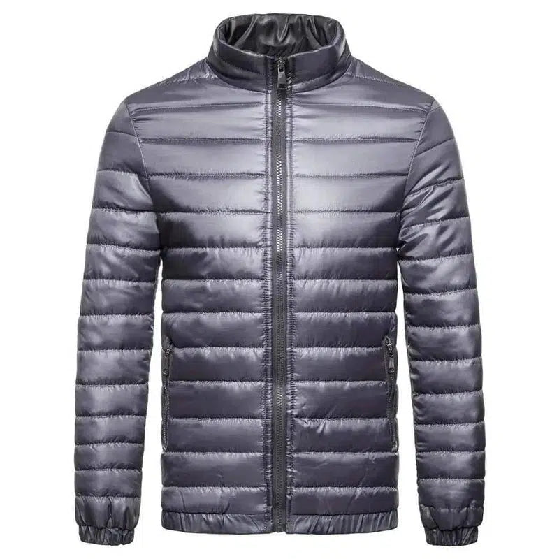 LOVEMI - Lovemi - Men's Solid Down Cotton Jacket With Standing