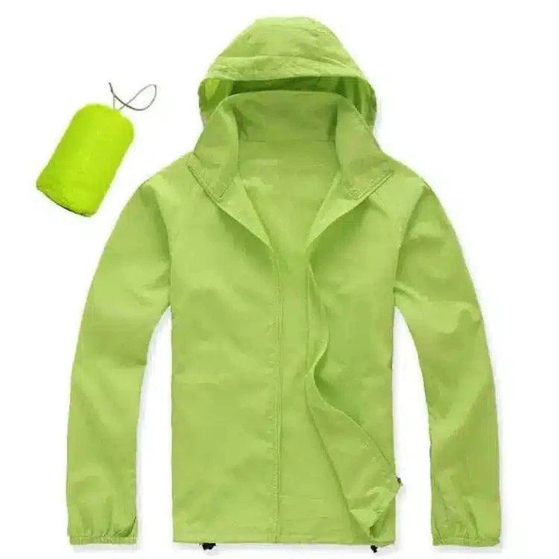 Compact Waterproof Jacket for Outdoor Adventures-Fluorescent green-1