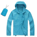 Compact Waterproof Jacket for Outdoor Adventures-Sky blue-7