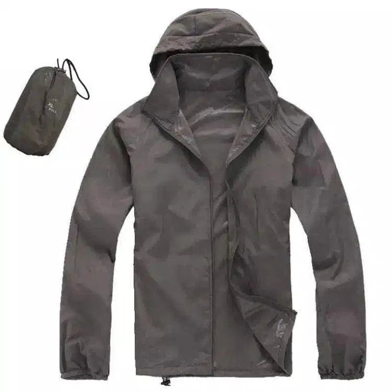 Compact Waterproof Jacket for Outdoor Adventures-Dark grey-9