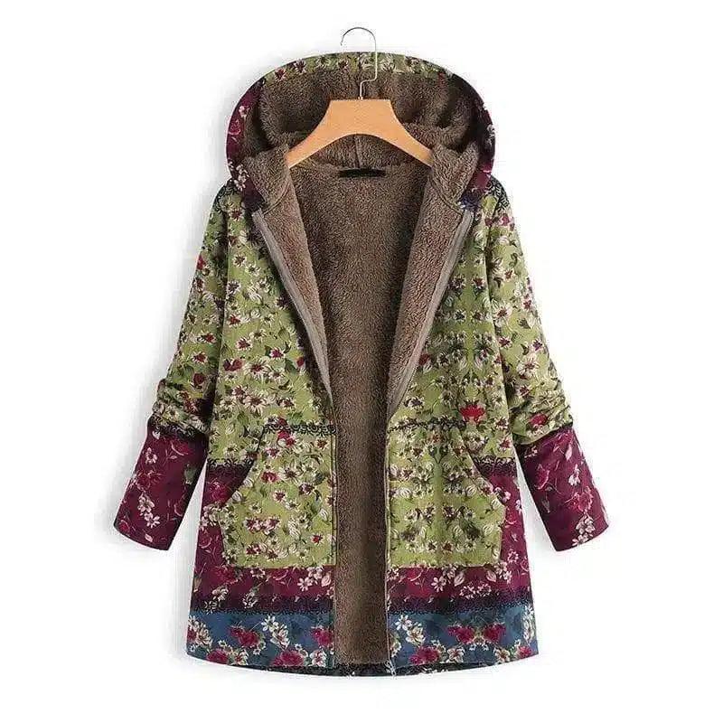 LOVEMI - Lovemi - Mid-length printed padded coat