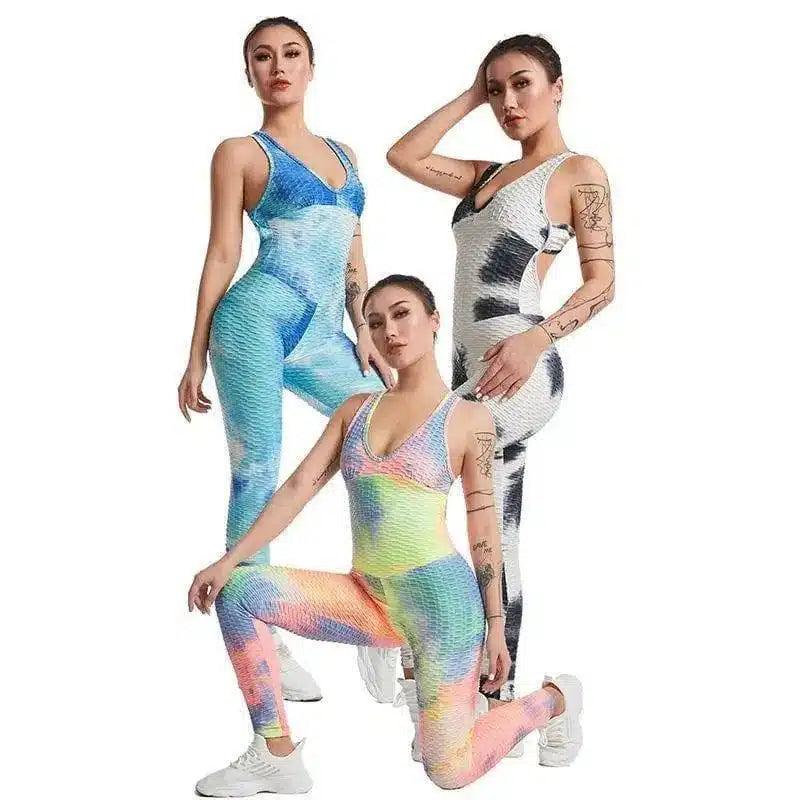 LOVEMI - Lovemi - One-piece Yoga Wear Running Fitness Tie-dye