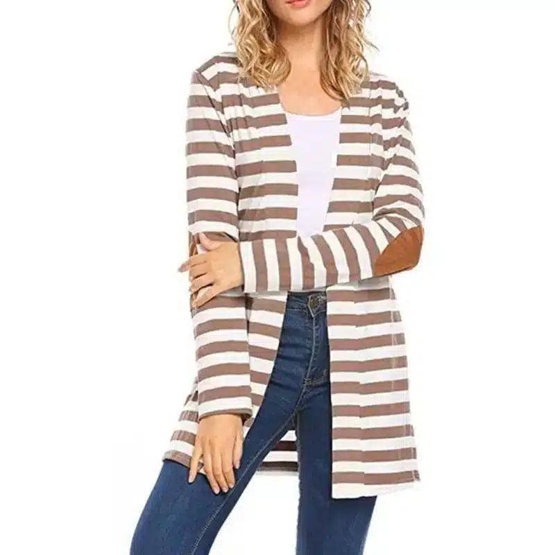 LOVEMI - Lovemi - Pure - Long Sleeve Striped Cardigan