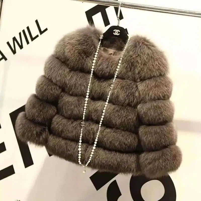 LOVEMI - Lovemi - S-3XL Mink Coats Women Winter Fashion FAUX Fur