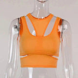 LOVEMI - Lovemi - Sexy Sleeveless Hollow Front And Back Sports Vest