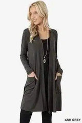 LOVEMI - Lovemi - Simple Coat Long Sleeve Mid-length Cardigan