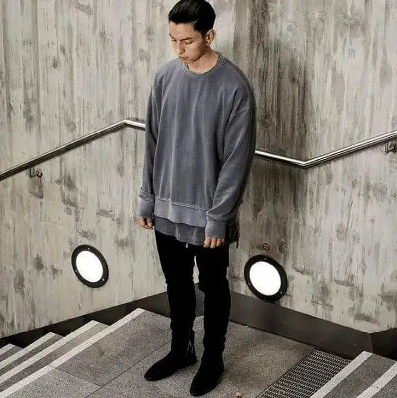 LOVEMI - Lovemi - Sleeve round neck shirt