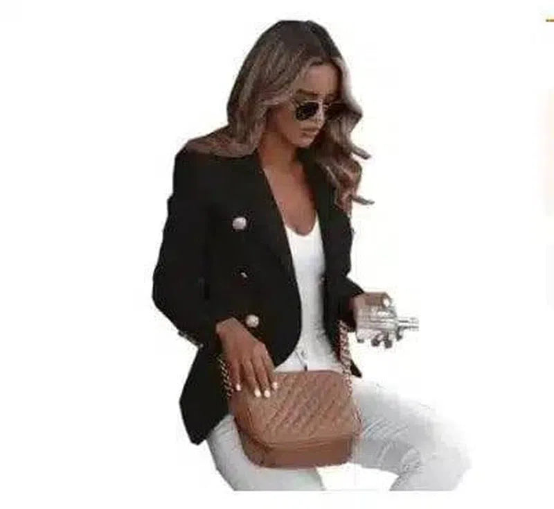 Chic Feminine Blazer for Effortless Style-black-4