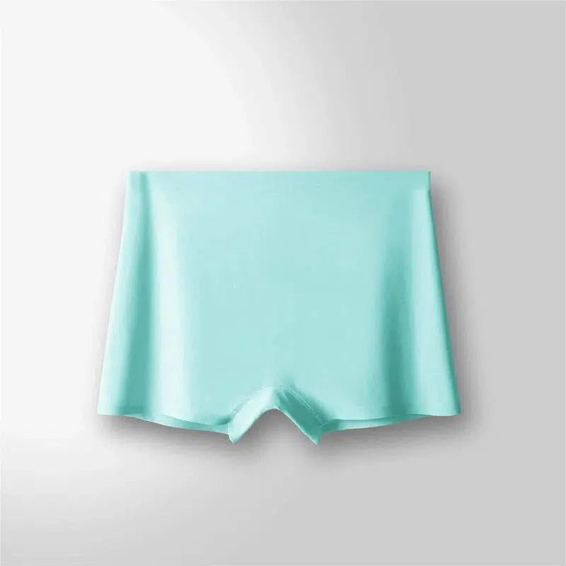 Summer Ice Silk Seamless Abdomen Safety Leggings-Blue-7