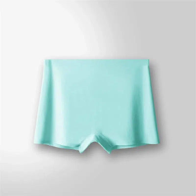 Summer Ice Silk Seamless Abdomen Safety Leggings-Blue-7