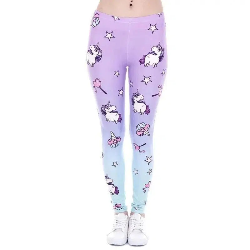 Unicorn And Sweets Fitness legging-Purple-1