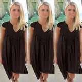 Upgrade Your Look with Our Chiffon Sleeve Dress -Black-57