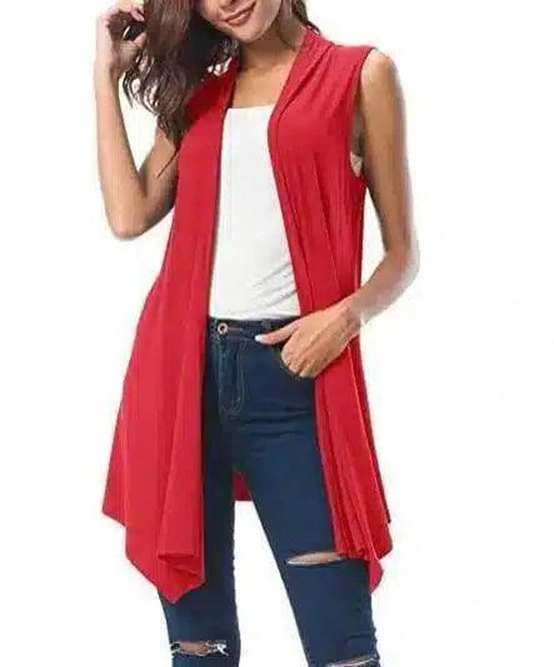 LOVEMI - Lovemi - Women's Sleeveless Draped Cardigan Cardigan Vest