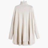 Women's Turtleneck Sweater Long Sleeve-8092 Apricot-5