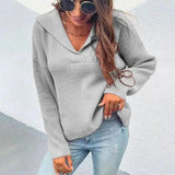 LOVEMI - Lovemi - Women's Suit Collar Padded Pullover Sweater