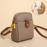 Lychee Pattern Mobile Phone Bag Small High Quality Leather Crossbody Bags For Women Wallet-1