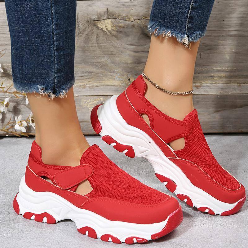 Sport Shoes Women Fashion Outdoor Flat Heel Round Toe Preppy Running Shoes-6