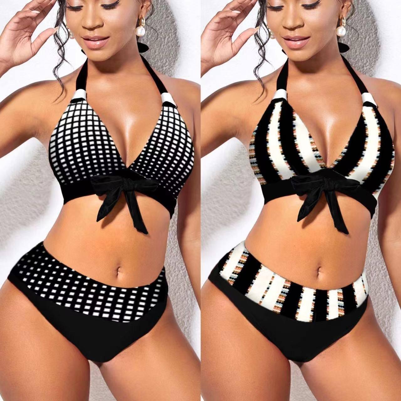 New European and American Bikini Digital Printed Chest Knot-1