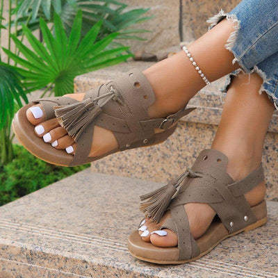 New Tassel Rivet Buckle Sandals Summer Casual Comfortable-6