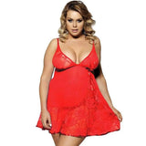 Oversized Lingerie Lace Temptation Sling-Red-2