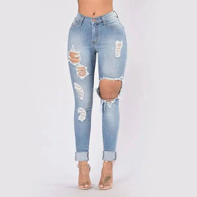 Pencil feet jeans-Lightblue-3