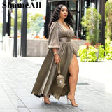 Plus Size Evening Gowns: Elegant & Chic Styles-Gold-1