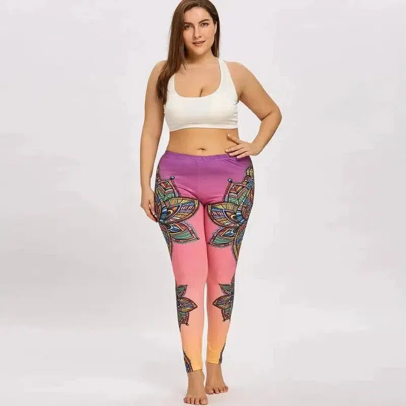 Printed yoga pants-Picture color-1