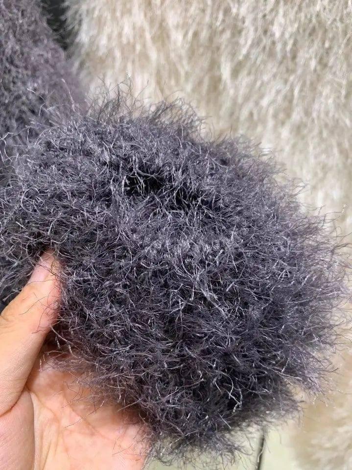 Puff Sleeves Fashion Solid Color Temperament Outer Sweater-6