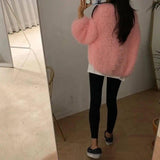 Puff Sleeves Fashion Solid Color Temperament Outer Sweater-8