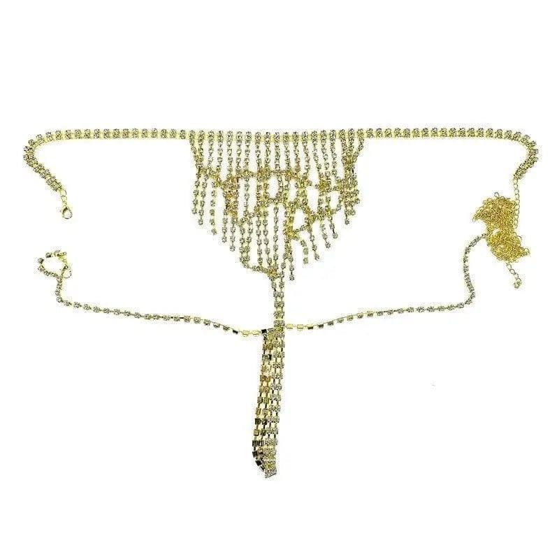 Rhinestone-Embellished Body Jewelry-Gold-2