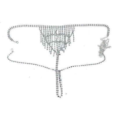 Rhinestone-Embellished Body Jewelry-Silver-3